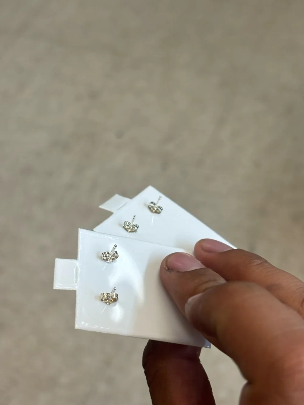 925 Silver Small Nugget Earrings